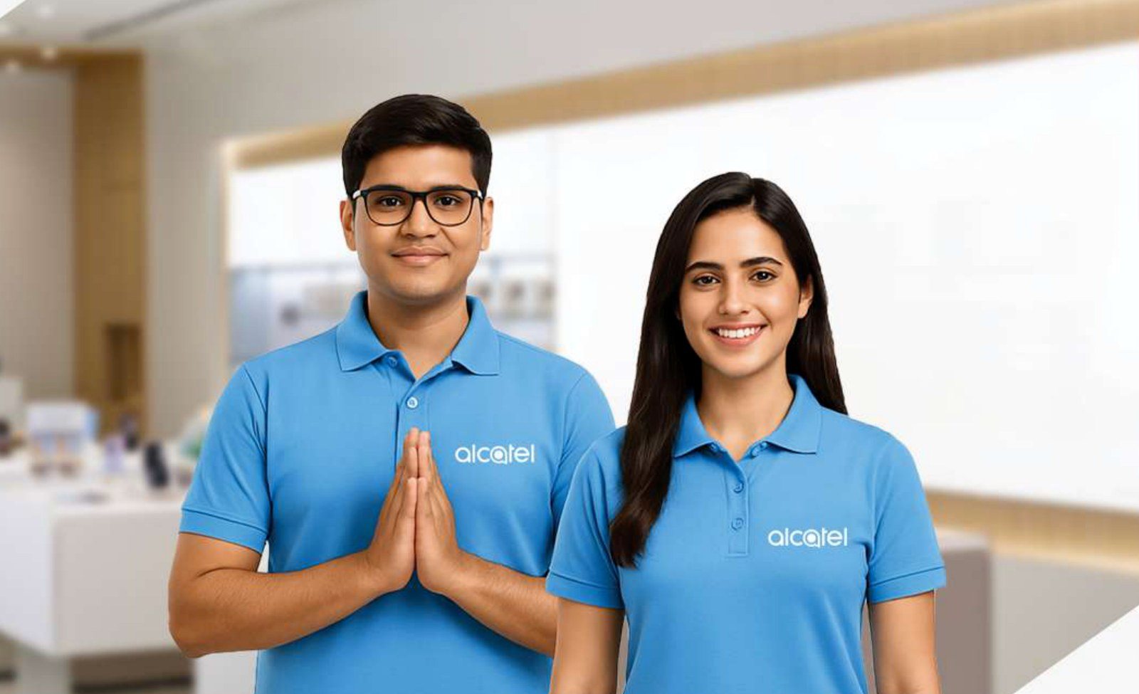 Alcatel retail staff in store
